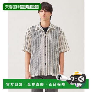 1h可退 日本直邮UNFILO 男装 宽松版型 拉舍尔蕾丝衬衫 半透明透