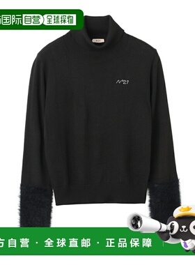 日本直邮Numero Ventuno N°21 儿童高领毛衣 女童款 黑色 n2106x