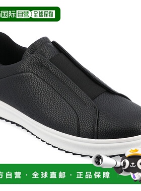 自营 vance co.Vance男式Matteo中宽滑入式运动鞋-黑色 美国奥莱