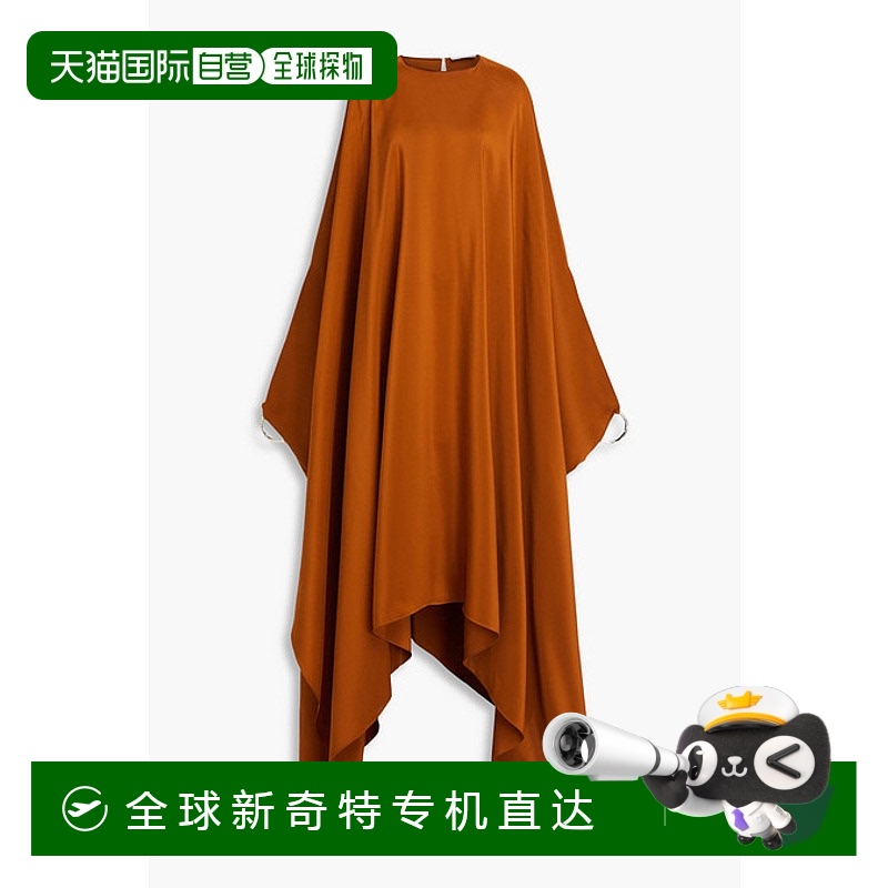 1h可退 香港直邮Alaia 女士 精饰真丝双绉长款连衣裙 AA9R10231T4