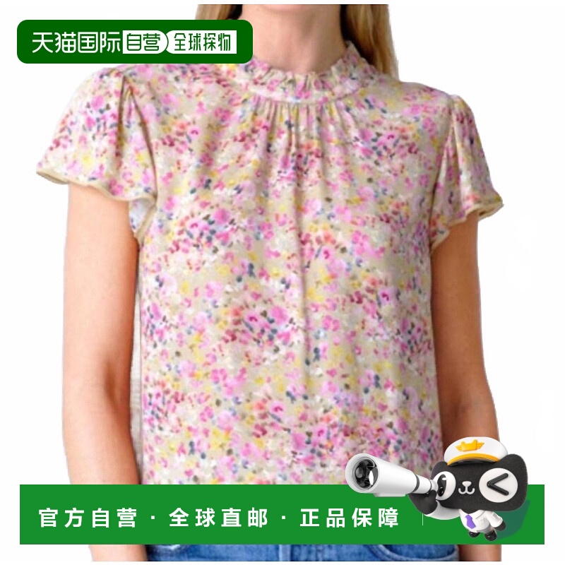 自营go by go silk去复古印花衬衫在Peche模式-Peche模式 美国奥