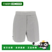 香港直邮Thom 女士 Browne 1h可退 汤姆 布朗 条纹精裁短裤 FTC46