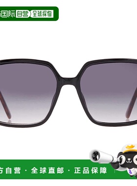 自营Nine West NW 23 505 BLK Smoke Square Ladies Sunglasses 1