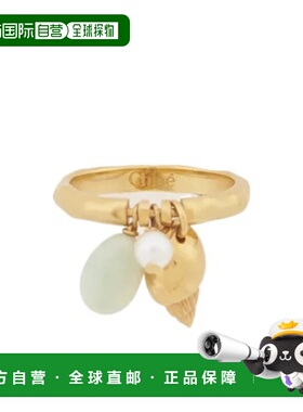 香港直邮CHLOÉ 女士戒指 C25UFR91LBR9A0 SS2025 金色 Shells 戒
