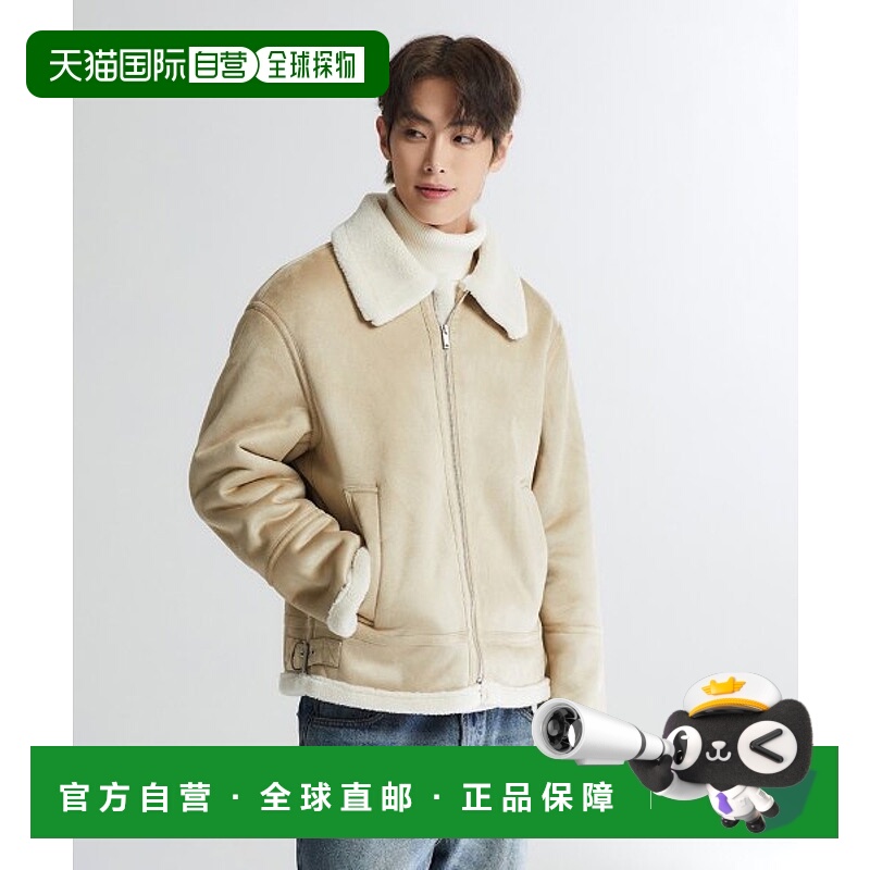 韩国直邮SPAO 男皮衣SPJLD4VM07翻领冬季