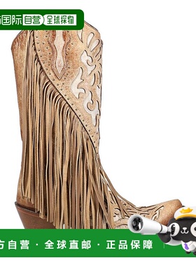 1h可退 【美国直邮】Corral 女鞋 时装靴 Ld Lamb 刺绣流苏棕色牛