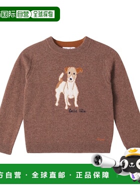 1h可退 香港直邮潮奢 Bonpoint 男童 Berlioz 嵌花羊绒毛衣童装