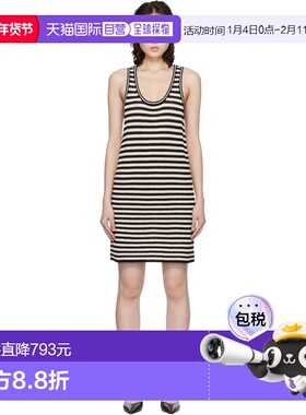 1h可退 香港直邮潮奢 ANINE BING 女士 黑色 & 灰白色 Arie 连衣