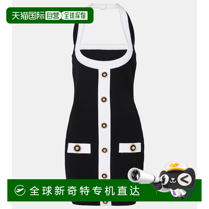 1h可退 香港直邮潮奢 Balmain 巴尔曼 女士 挂脖迷你连衣裙