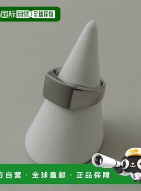 1h可退 日本直邮SMELLY 男士 不锈钢 复古质感 方形印章戒指 SM44