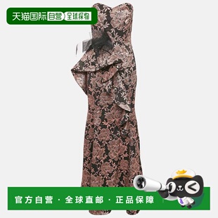 自营Badgley Mischka Black/metallic Floral Jacquard Ruffled S
