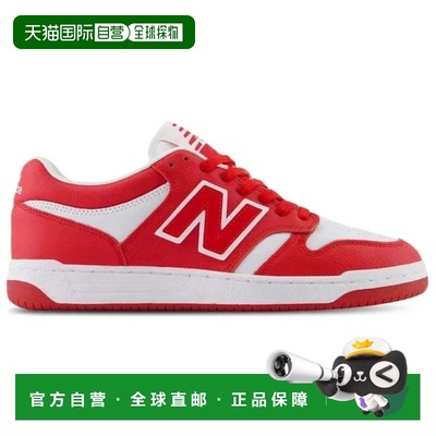 自营Men's New Balance 480 BB480LHR Sneakers Red White Leathe