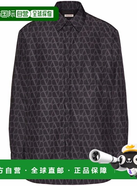 香港直邮VALENTINO 男士衬衫 3V3CIA969G3MXM SS2024 黑色