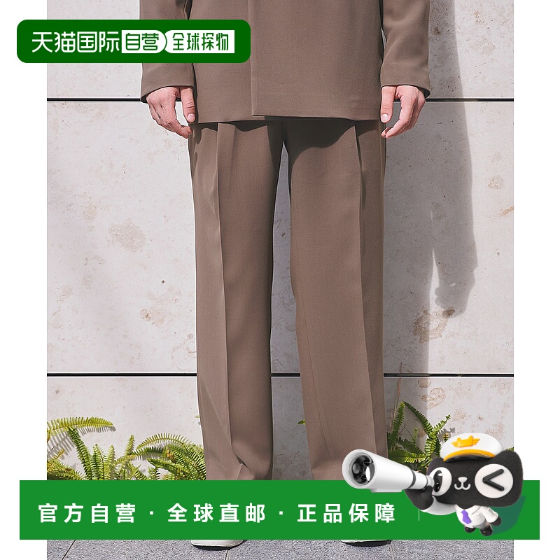 1h可退 日本直邮STUDIOUS男装 宽松直筒休闲西裤 半松紧腰头设计