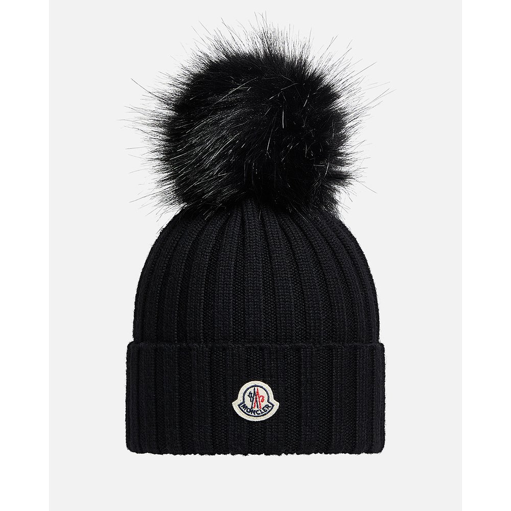 潮奢 Moncler 盟可睐 女士 羊毛毛球小便帽 K20933B00064M1131
