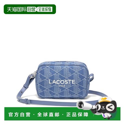 1h可退 日本直邮LACOSTE 传统提花logo牛仔迷你单肩斜挎包单肩包
