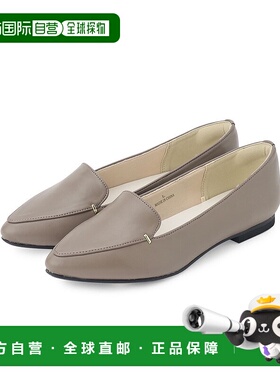 日本直邮grove 金属部件低跟女鞋 GR1241BW43733 黑色单鞋平底鞋