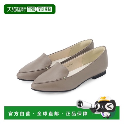 日本直邮grove 金属部件低跟女鞋 GR1241BW43733 黑色单鞋平底鞋