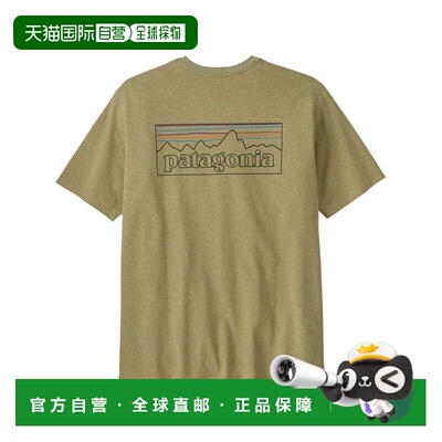 自营欧洲直邮Patagonia P-6 Logo Responsibili-Tee男士P-6再生棉