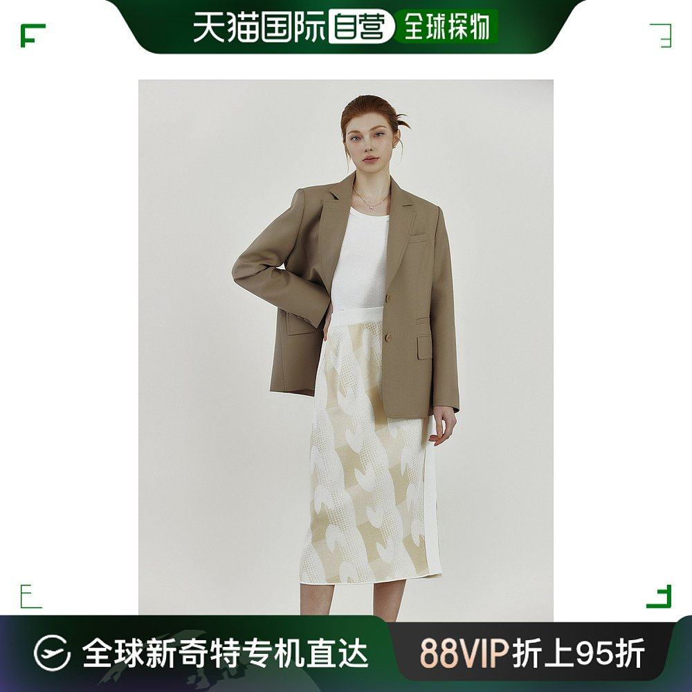 韩国直邮metrocity m 签名提花半身裙 m211cs2301b