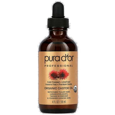 香港直邮pura d'or有机蓖麻油增加干性头发的光泽118ml正品