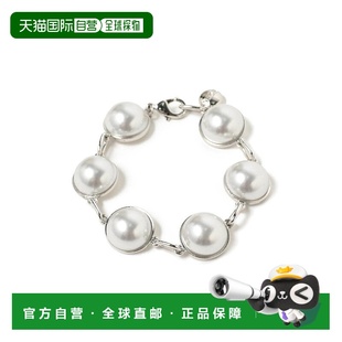 日本直邮SCHO 大珠子设计 NAOMI手链 白金镀金 61420 女士 1h可退