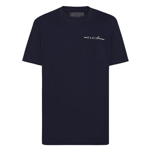 【美国奥莱】直发 T 恤圆领 SS Philipp Plein TM - 深蓝色