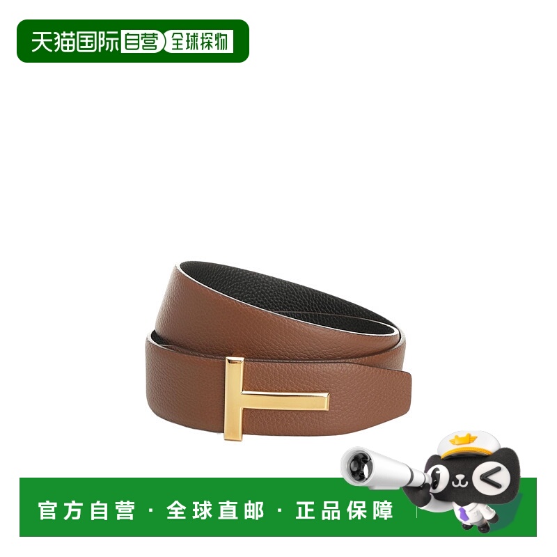 1h可退 香港直邮tom ford 男士 腰带双面牛皮皮带