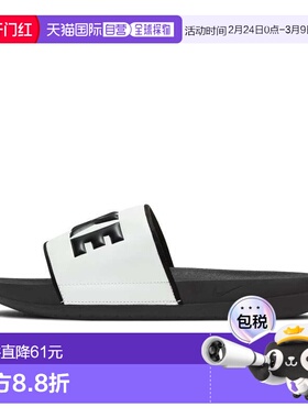 日本直邮Nike 女士场外拖鞋 黑色/黑色/白色 njp-bq4632011-011