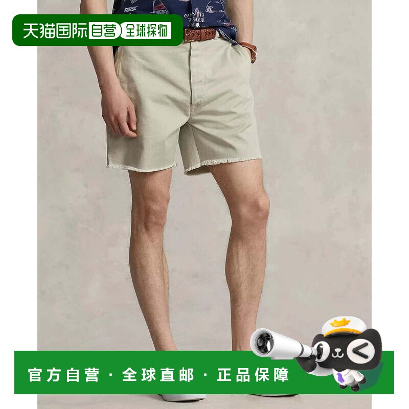 自营男士Polo Ralph Lauren Chino短裤米色 棉6英寸宽松KFC295-米
