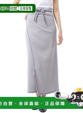 韩国直邮Baserange 灰色/蓝色 Garble 裹身裙 (SKGW-CH-WI24) 裙