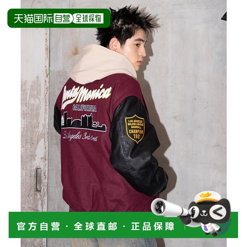 1h可退 日本直邮WEGO 男女同款秋冬新款徽章宽松棒球夹克 WE24WN1,运动服/休闲服装,棒球服,淘宝优惠券,粉丝福利购,淘宝优惠卷