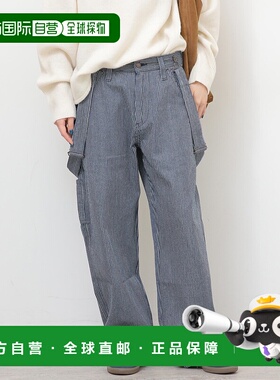 1h可退 日本直邮PAYDAY 女士 宽松版型背带裤 木耳边设计 棉质面