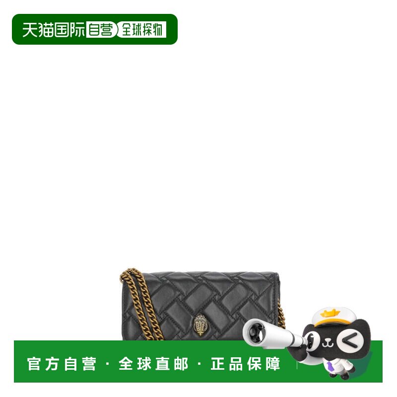 自营kurt geiger黑色Kensington皮革肩部钱包-黑色 美国奥莱直发 - 实物图