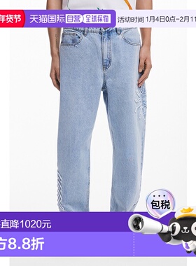 1h可退 日本直邮Desigual 德诗高 男士宽松直筒牛仔长裤 25SMDD07