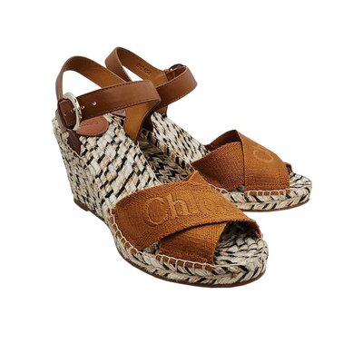 Chloe 徽标坡跟凉鞋 C23A898FU