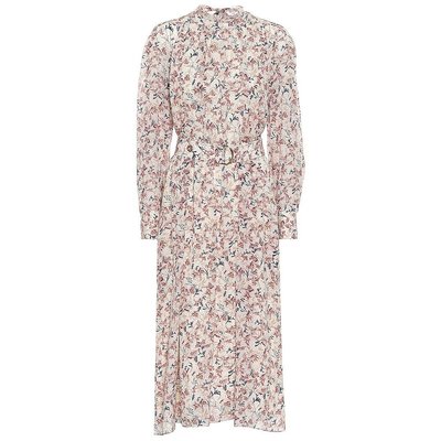 Chloe 蔻依 女士 花朵真丝乔其纱中长连衣裙 000767