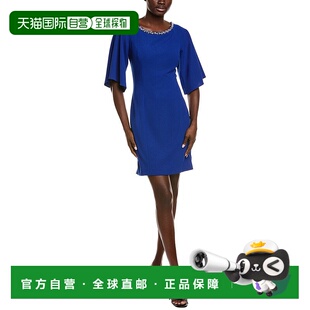 Ruiz blue Crepe Dress 美国奥莱直发连衣裙 Cocktail 自营Rene