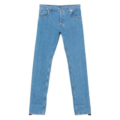GUCCI 男士牛仔裤 796483XDC6Y4447 SS2025 蓝色 腰带环牛仔裤