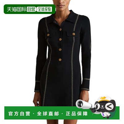 自营Reiss Edena Utility Knitted Dress - black 美国奥莱直发