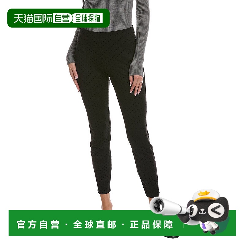 自营Nanette Nanette Lepore Jenny Dot植绒蓬特长裤-黑色 美国奥