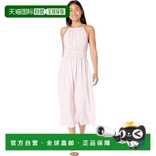 Bella 吊带领A字型JDM908 Dahl 粉色无袖 粉色 Midi连衣裙女式 自营