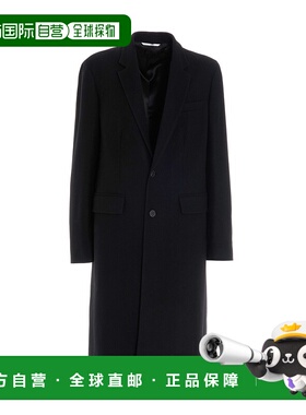 【99新未使用】香港直邮Valentino 黑色翻领羊毛大衣 UV3CAD556EV