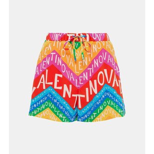 徽标高腰真丝短裤 潮奢 女士 华伦天奴 000276 Valentino