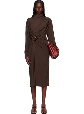 潮奢 Bottega Veneta 葆蝶家 女士 棕色连衣裙 810000V4YX0