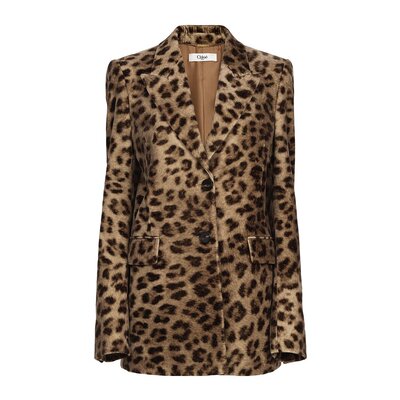 CHLOÉ 女士西服 CH25SVE0729026A SS2025 棕色 长袖休闲夹克