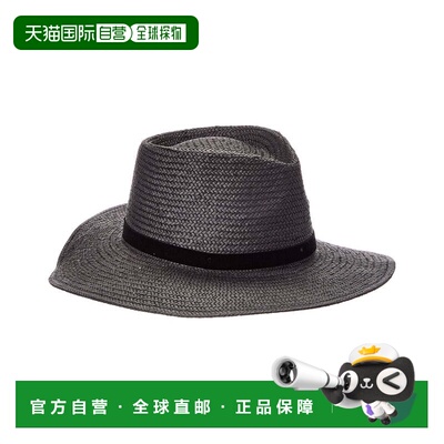 自营Vince Wide Brim Straw Fedora - Black 美国奥莱直发草帽