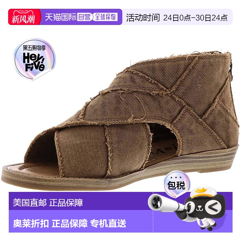 自营blowfish女式斜纹凉鞋土染水洗斜纹布 美国奥莱直发