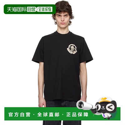 1h可退 香港直邮Moncler 盟可睐 男士 黑色 Archivio Creativo T