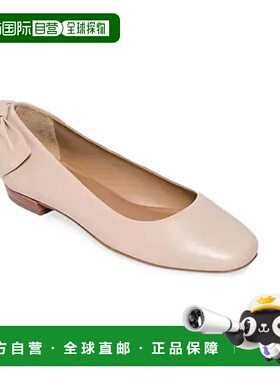 自营Bernardo Eloise Flat Women Blush Leather Bow Detail Squa